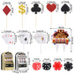 Gersoniel  card-style Cake Decorations Set - 21 Pieces, Mini Slot Machine,  card-style Chips, Dices, Plastic, Perfect for Las Vegas Theme Parties