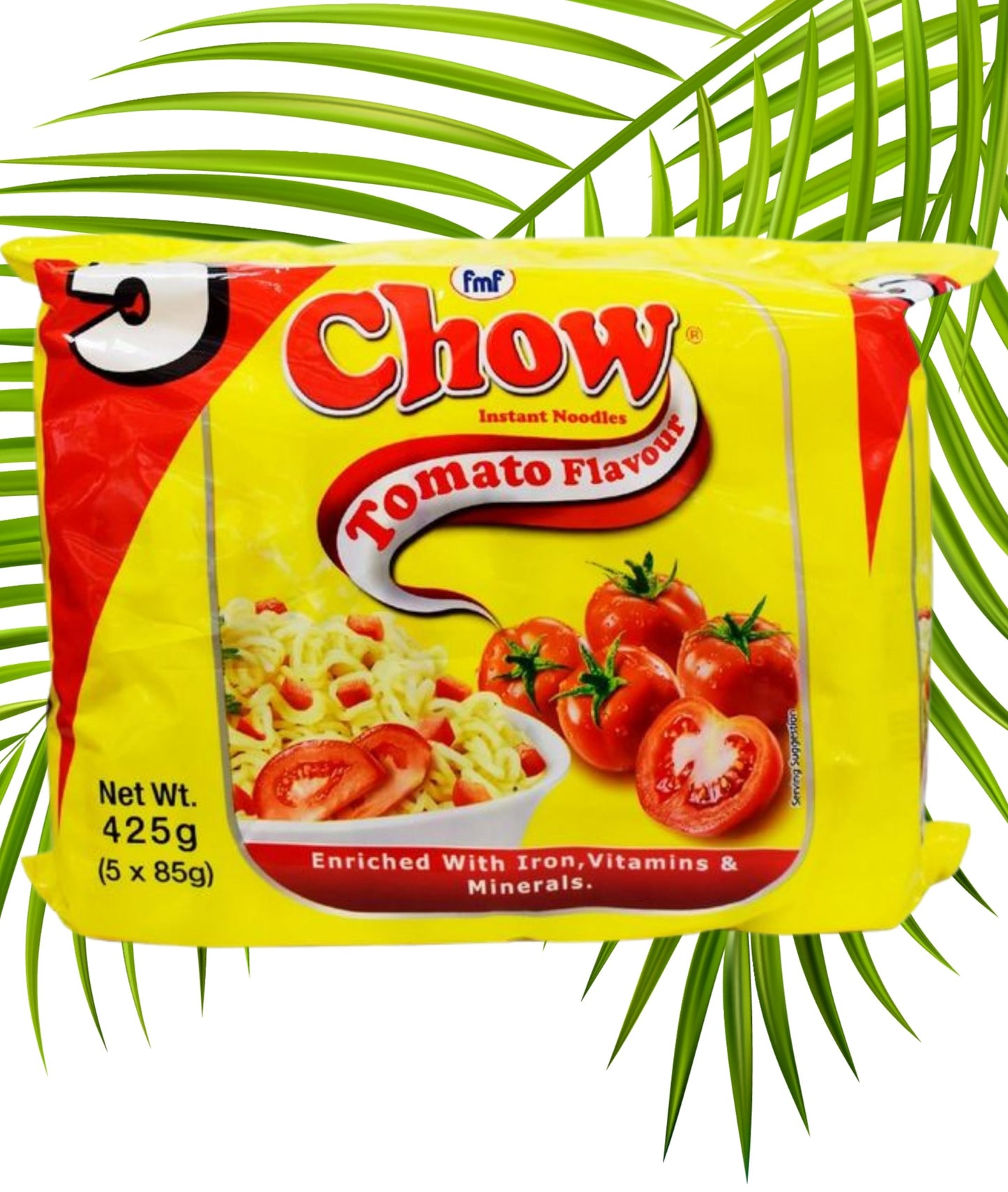 Chow Instant 2 Minute Noodles - Tomato Flavor With Seasonings (Pack Of 5 Packs X 85G) So Delicious Meal ... Halal