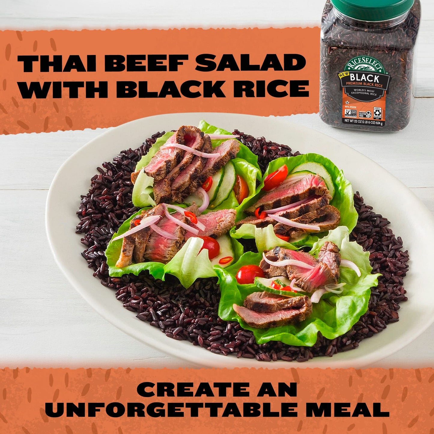 Riceselect Premium Black Rice, Whole-Grain, Gluten-Free, Non-Gmo, And Vegan Rice, Bpa-Free 22-Ounce Jar (Pack Of 1)