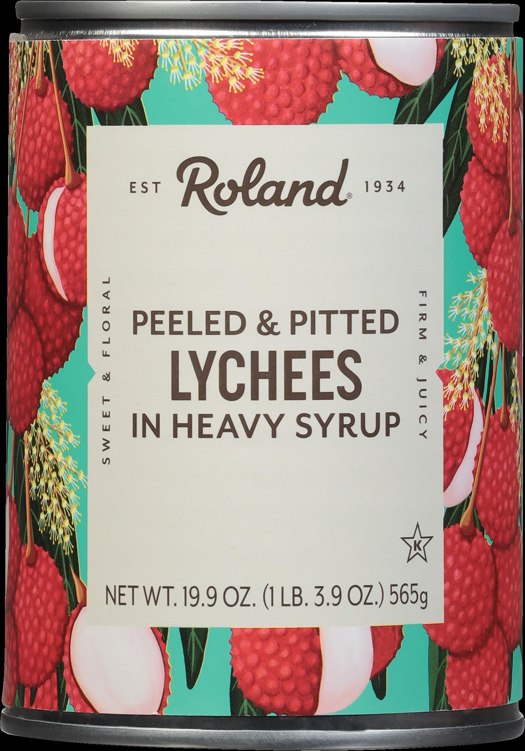 Roland Whole Lychees in Heavy Syrup (19.9 oz Cans) 2 Pack