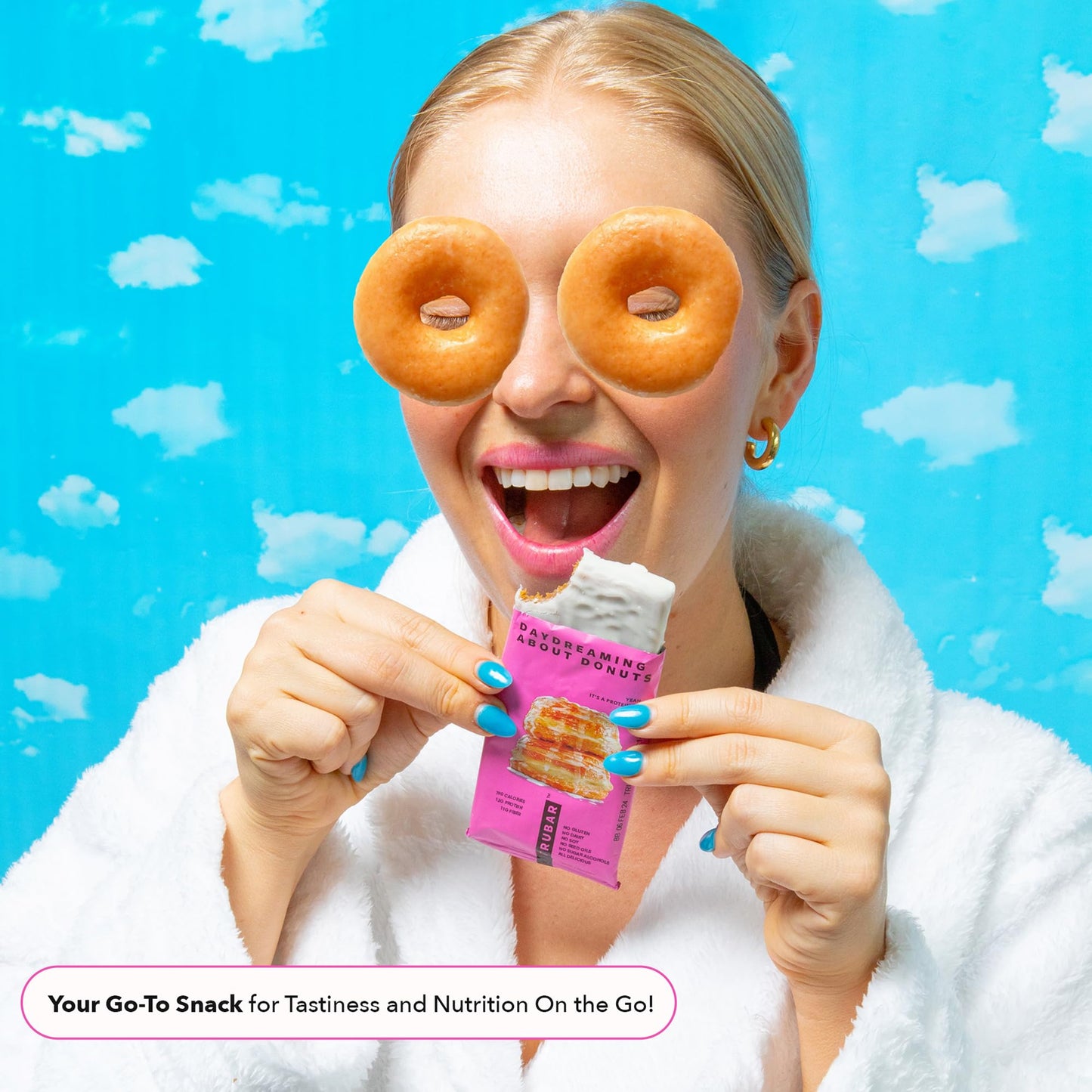 TRUWOMEN TRUBAR Plant Fueled Protein Bars Daydreaming About Donuts (12 count)  Non-gMO Vegan gluten Free Kosher Soy Free Dairy F