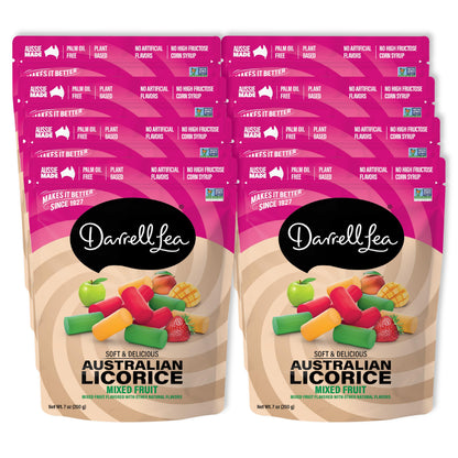 Darrell Lea Soft Australian Licorice, Non-GMO, No Palm Oil, Plant Based, No High Fructose Corn Syrup, Soft & Chewy Licorice Cand