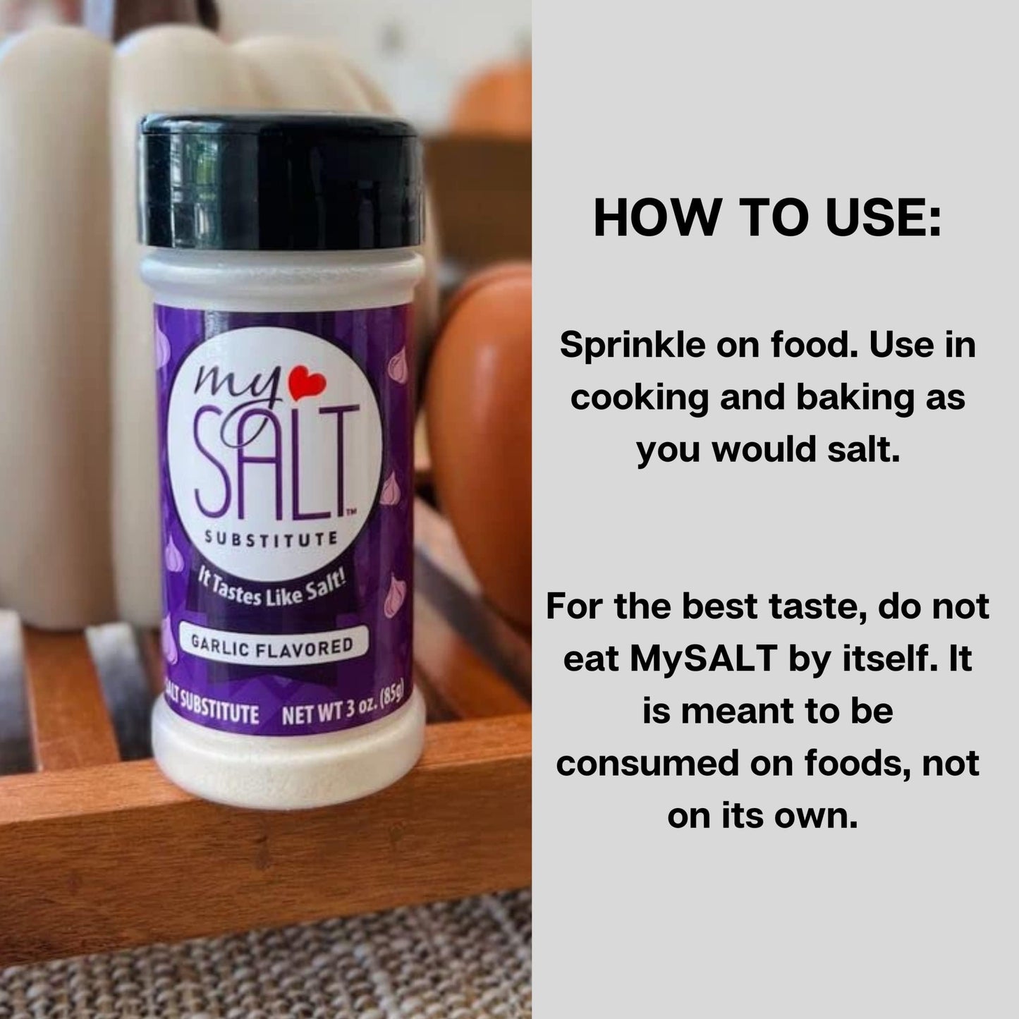 3 Pack - Mysalt Sodium-Free Salt Substitute Variety Pack - 3 Shaker Bundle: Original, Butter, Garlic - 0Mg Sodium - Clean Label