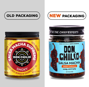 Don Chilio Smoky Salsa Macha Chili Oil, 5 oz. - Guajillo & Chipotle - Delicious Smoky Flavor Mexican Chili Oil in 100% Olive Oil
