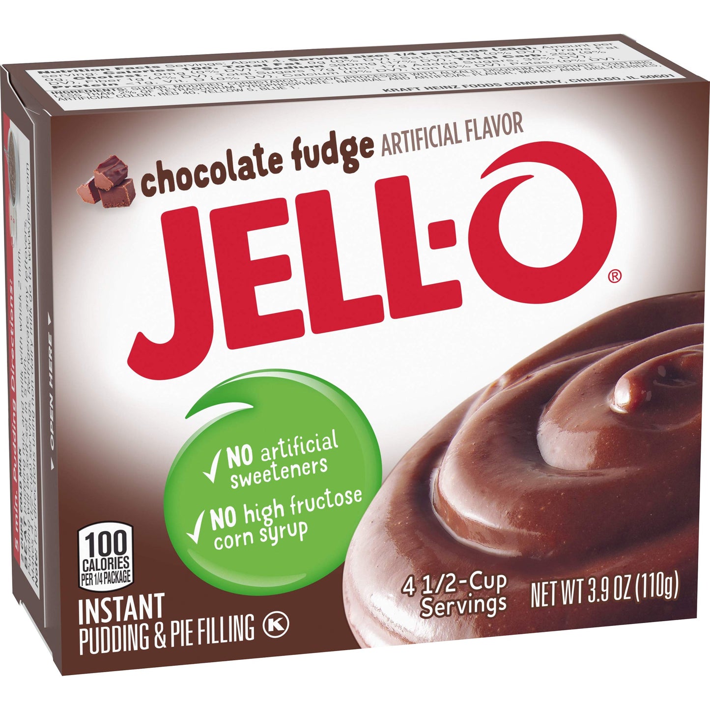 Jell-O Instant Chocolate Fudge Pudding & Pie Filling, 3.9 oz Boxes, Pack of 6