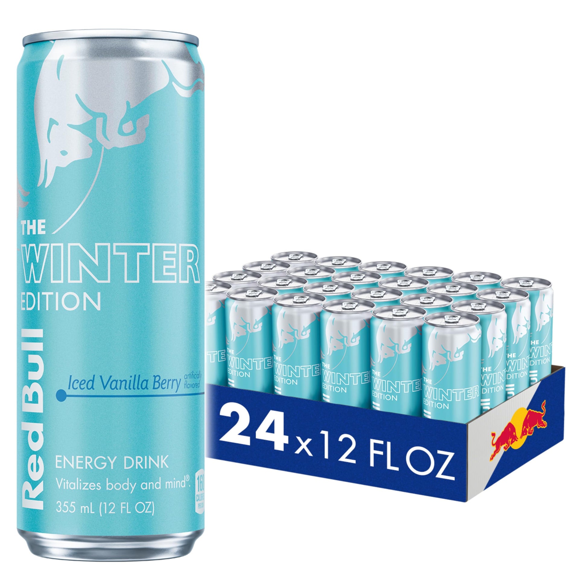 Red Bull Winter Edition Energy Drink  Iced Vanilla Berry  12 Fl.Oz. Can  Case Of 24 Cans  With 114Mg Energy Blend  Taurine & B Vitamins