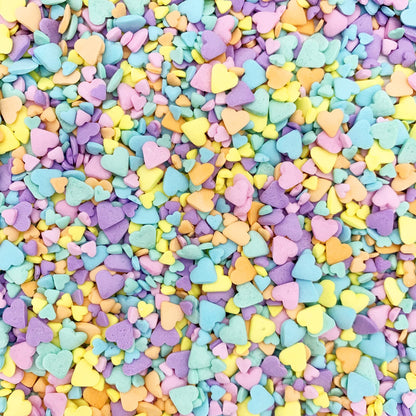 Valentines Sprinkles Edible Multicolor Hearts Sprinkles Purple and Yellow Mixed Cupcake Cake Decoration Cake Cookie IceCream Don