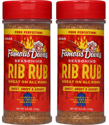 Famous Daves Rib Rub Seasoning, 2 Pack (11 oz total), Perfect for Grilling and Barbecuing, Model B07J32T27Y