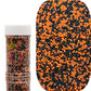 SE Si&Moos Black and Orange Sprinkles Orange and Black Nonpareils Edible Pearls for Cake Decorating Small Pearl Sprinkles Hallow