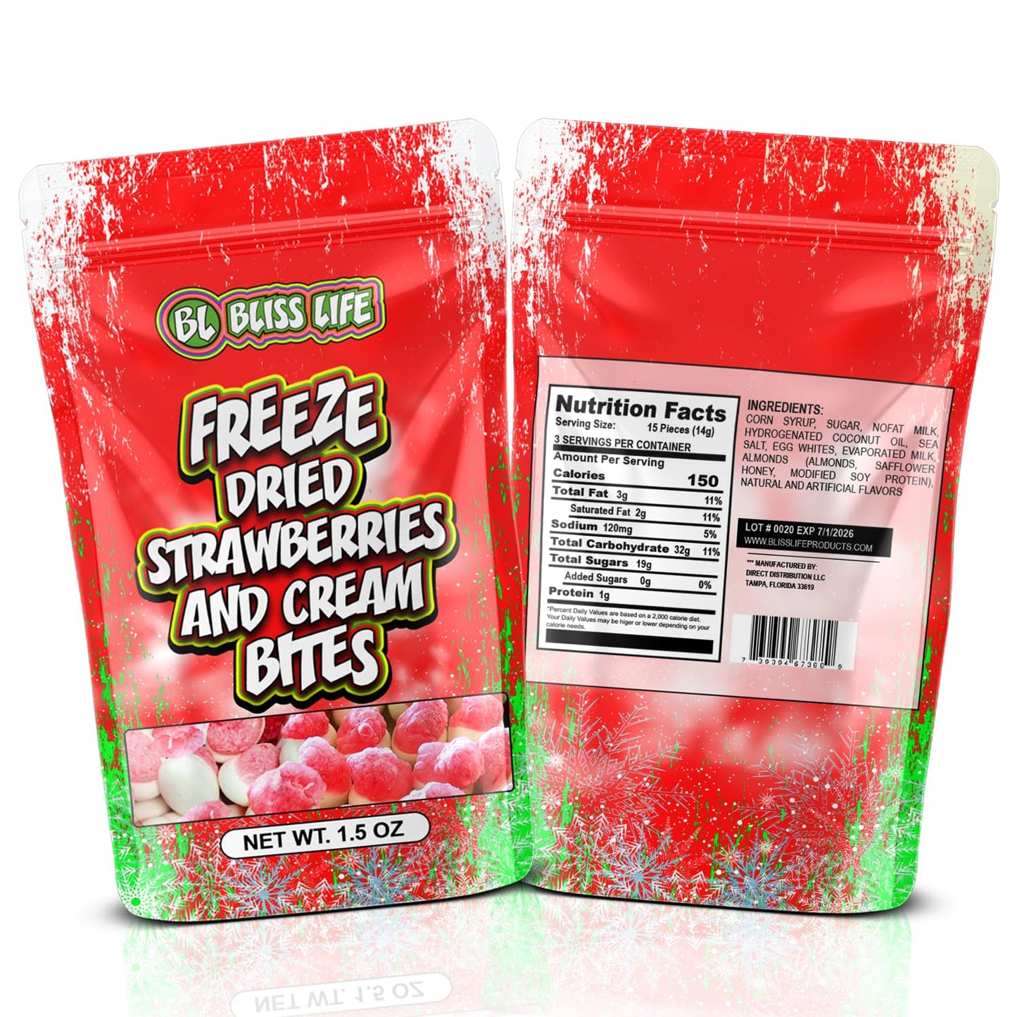 Strawberry And Cream Bites Freeze Dried Fruit Candy From Tiktok, Asmr Crunchy Candy, Sweet And Sour Kids Snacks, Unique Novelty