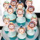 Rssta i Lion Cupcake Toppers - 24 Pack, Jungle Safari Cake Decorations, Paper, Design 8