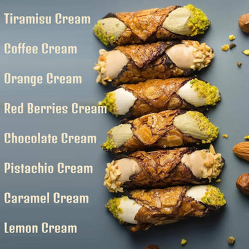 ANDY ANAND CHOCOLATIER Fresh Chocolate Cannoli, 8 Flavors, 8 Pieces, Made in Italy Dessert, 10.5 Oz