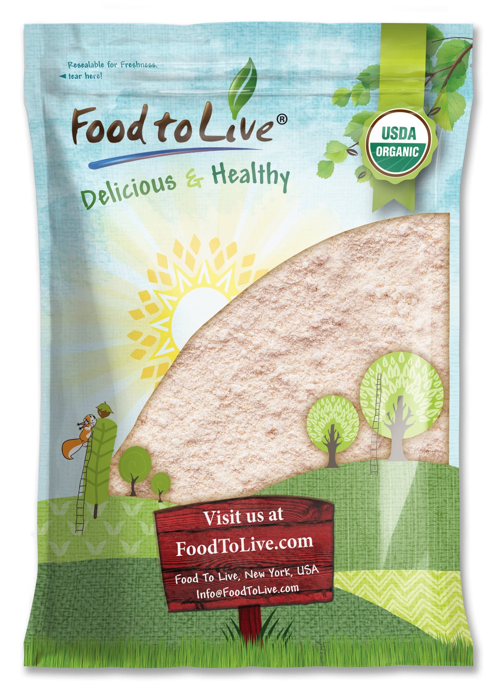 Food to Live Organic Red Lentil Flour, 10 Pounds - Non-GMO, Finely Ground, Pure, Raw, Keto, Nutritious Vegan Powder in Bulk. Goo