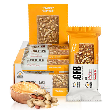The Gfb Peanut Butter Protein Bars - Gluten Free, Plant Based, Non Gmo, Sustainably Made - Ridiculously Tasty, Healthy, Vegan, N