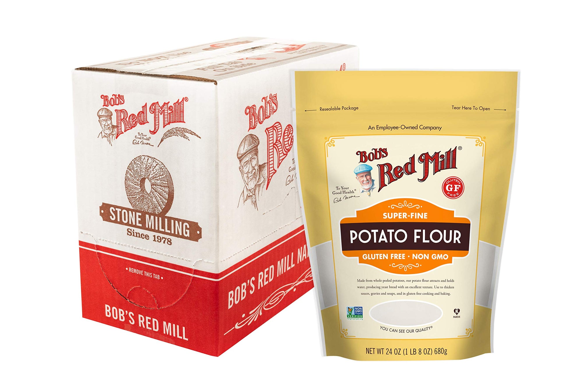 Bob'S Red Mill Potato Flour, 24Oz (Pack Of 4) - Non Gmo, Vegan, Kosher