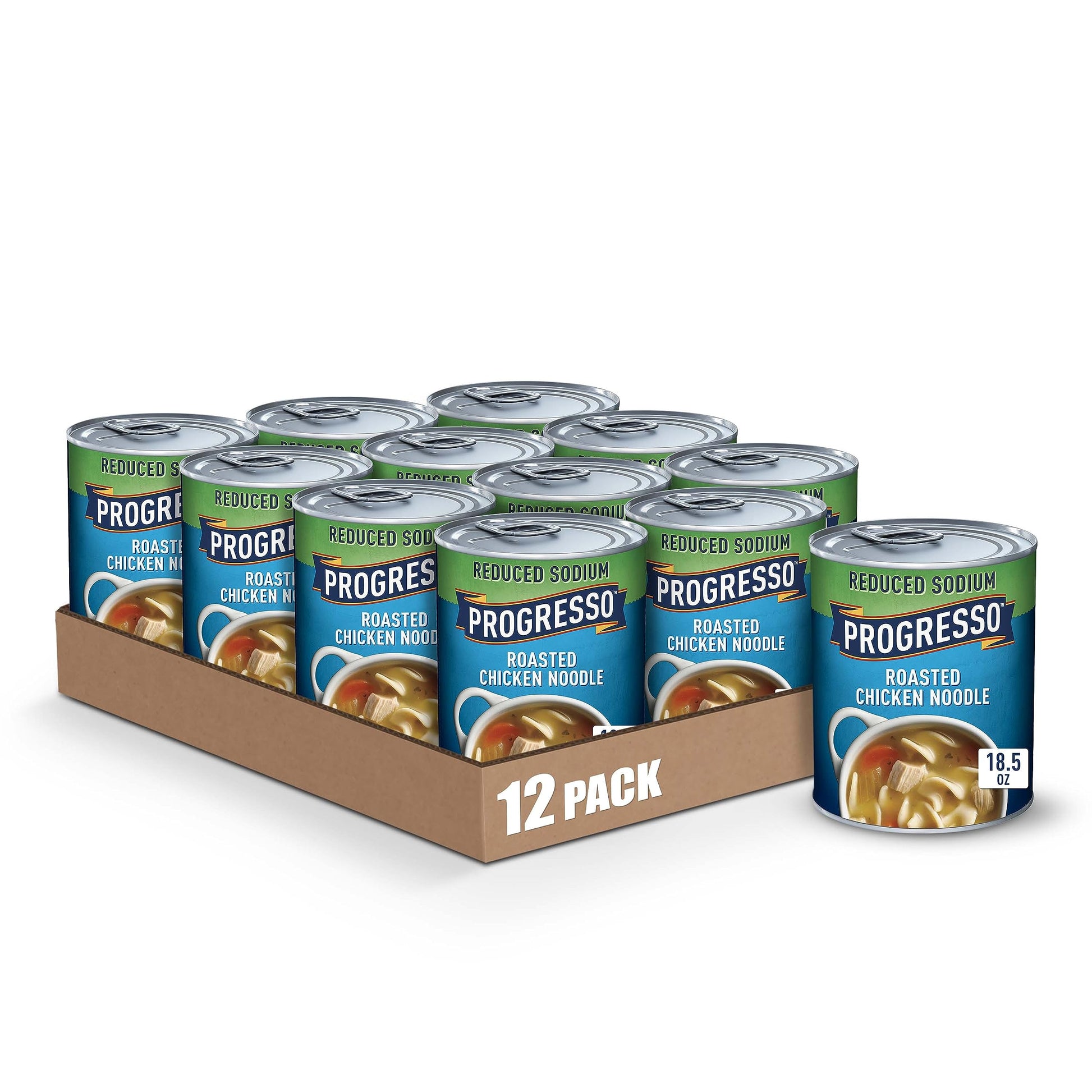 Progresso Reduced Sodium, Roasted Chicken Noodle Soup, 19 Oz. (Pack Of 12)