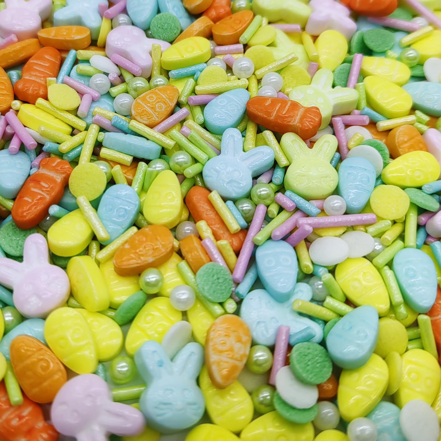 Easter Sprinkles Rabbit & Carrot & Eggs Cake Decorations Topper Edible Themed Sprinkles For Cake, Cookies, Chocolate Desserts,Ic