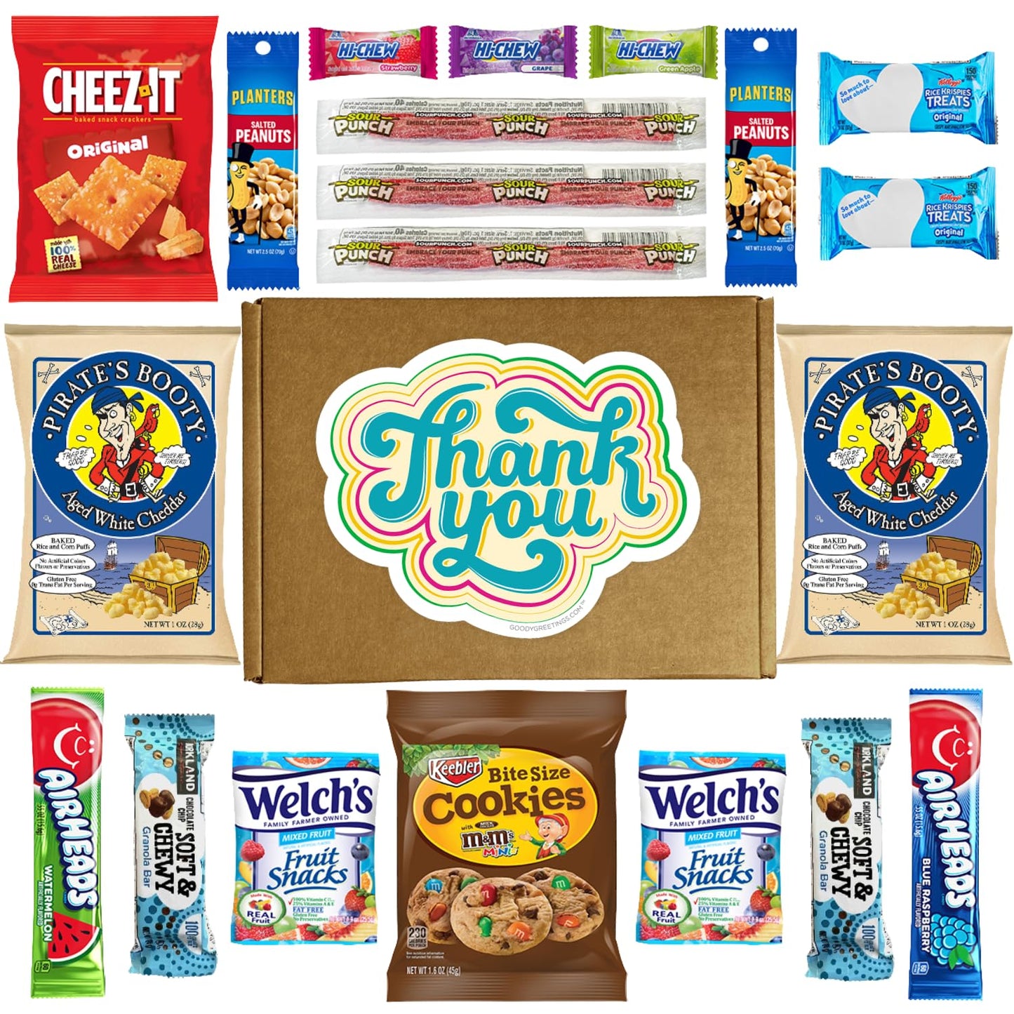 Hangry Kits Thank You Gifts For Men And Women - Send-Thank You Gift Basket Care Package To A Friend Or Loved One. Delicious Vari