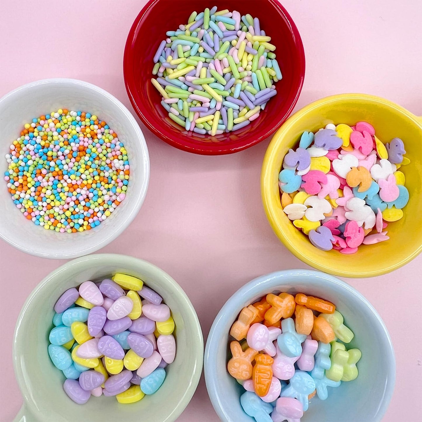 Easter Sprinkles For Cake Decorating, Pastel Sprinkles Mix With Bunny Carrot Jimmies Nonpareils For Cookies Baking Cake Ice Crea