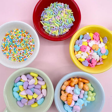 Easter Sprinkles For Cake Decorating, Pastel Sprinkles Mix With Bunny Carrot Jimmies Nonpareils For Cookies Baking Cake Ice Crea
