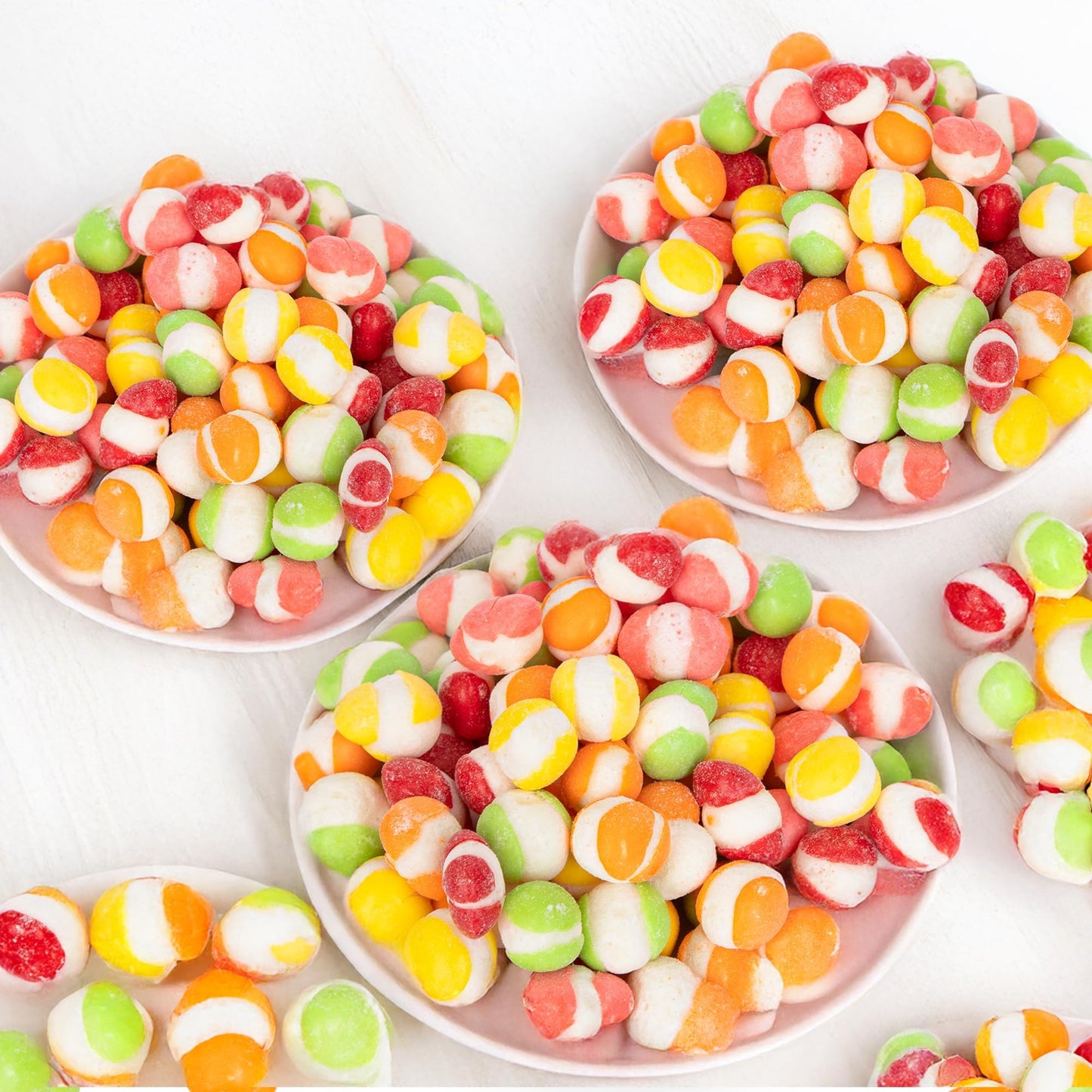 Freeze Dried Candy Gourmet Crunch Candies 36oz 3 of 12 oz Bag Pouch Assorted Cherry Strawberry Lemon Lime Orange Original Rainbo
