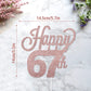 Lingteer Happy 67Th Birthday Cake Topper - Cheers To 67Th Birthday 67 Years Old Birthday Party Cake Decorations Sign.
