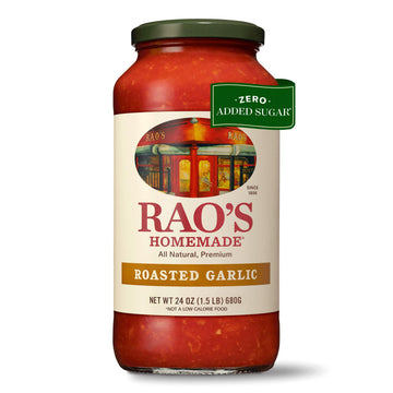 Raos Homemade Tomato Sauce  Roasted Garlic  24 oz  Versatile Pasta Sauce  Carb Conscious  Keto Friendly  All Natural  enhanced Quality  Made with Sweet Italian Tomatoes and Caramelized Garlic