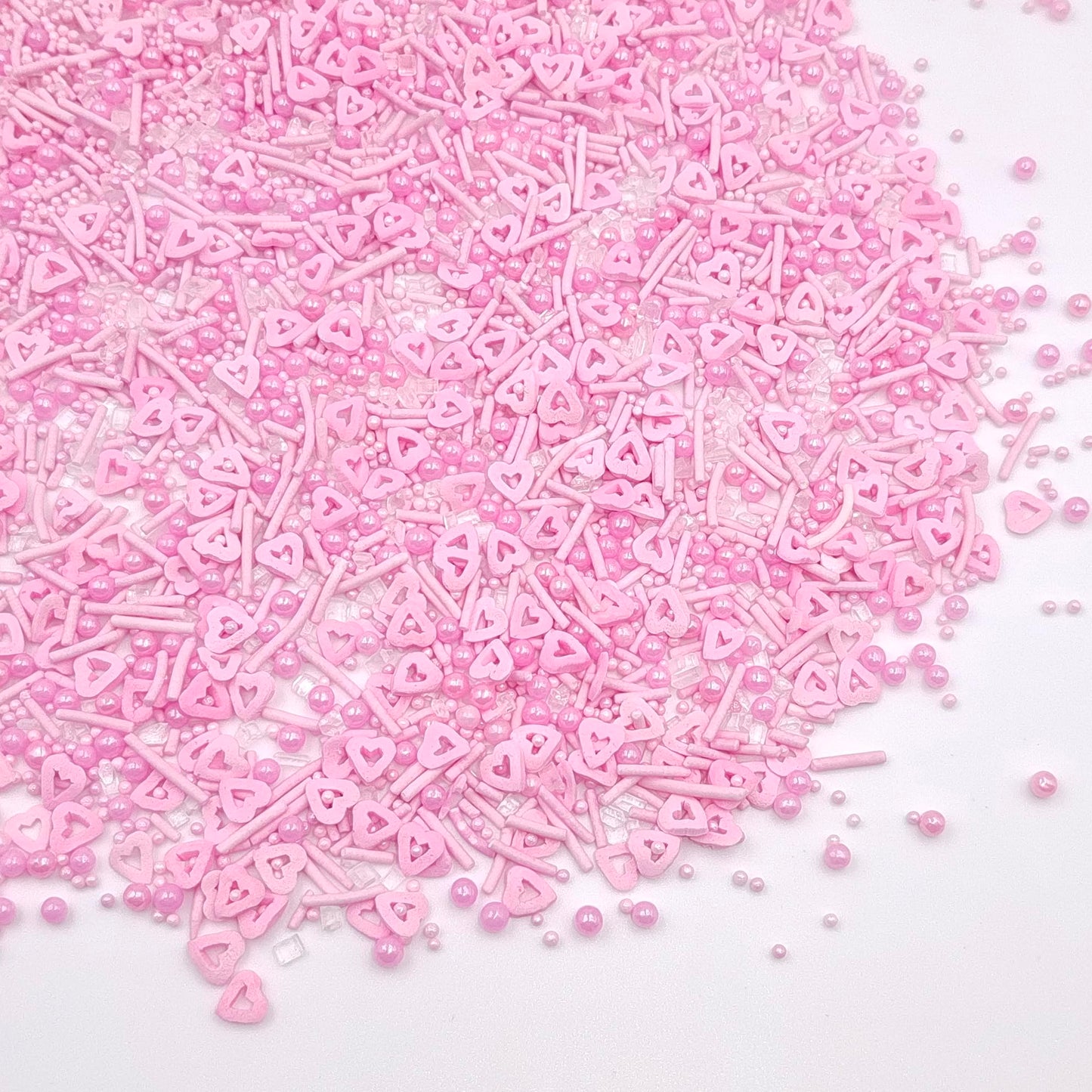 Sentovac Edible Pink Heart Mix Sprinkles For Decorating 1 Bottle 3.35Oz/ 95G | Cake Cupcakes And Ice Cream Topper Decorations