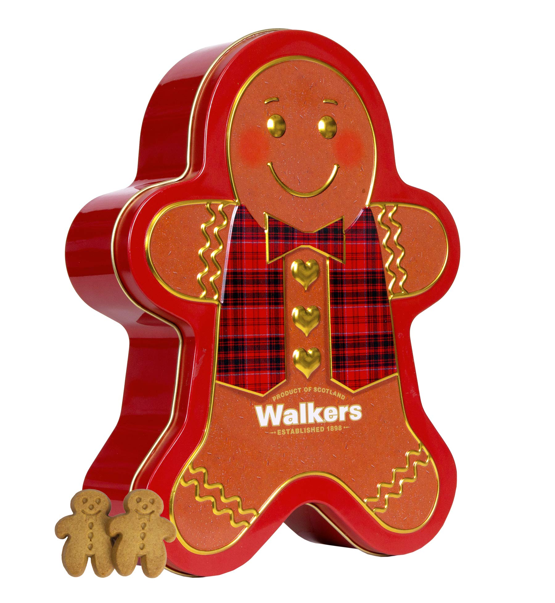 Walkers Shortbread Gingerbread Man Shortbread Holiday Cookies Tin, 10.6 Ounces Tin