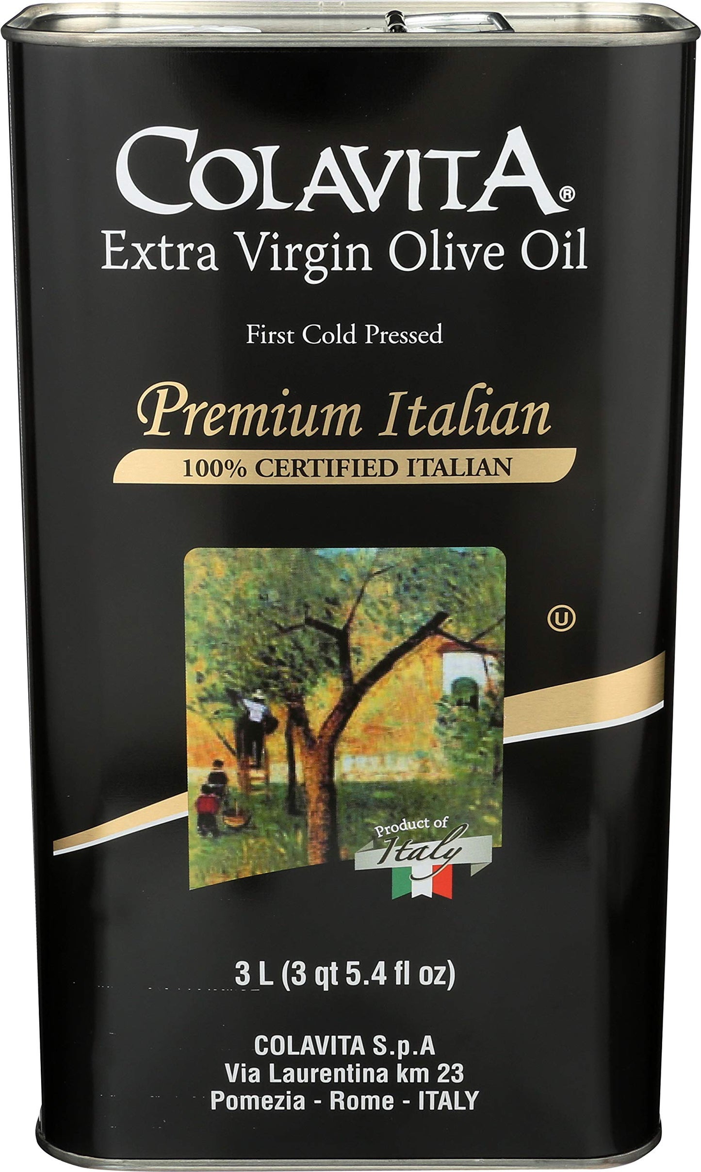 Colavita enhanced Italian Extra Virgin Olive Oil Tin  101.4 fl. oz. Tin