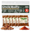 Jerky-n-Spice Uncle Buds Deep Fried Peanuts - Spicy Cajun Flavor, 6-Pack, 7 inches, Crunchy Hot Peanut Snacks