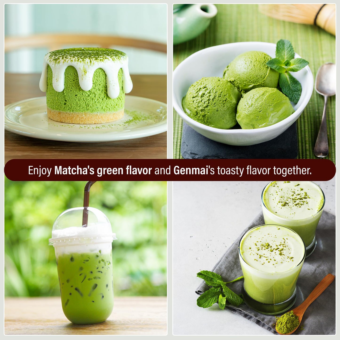 Maeda-En Matcha Booster Genmai Roasted Rice Green Tea Powder 80G Japanese Origin Resealable Pouch For Latte Smoothies And Baking