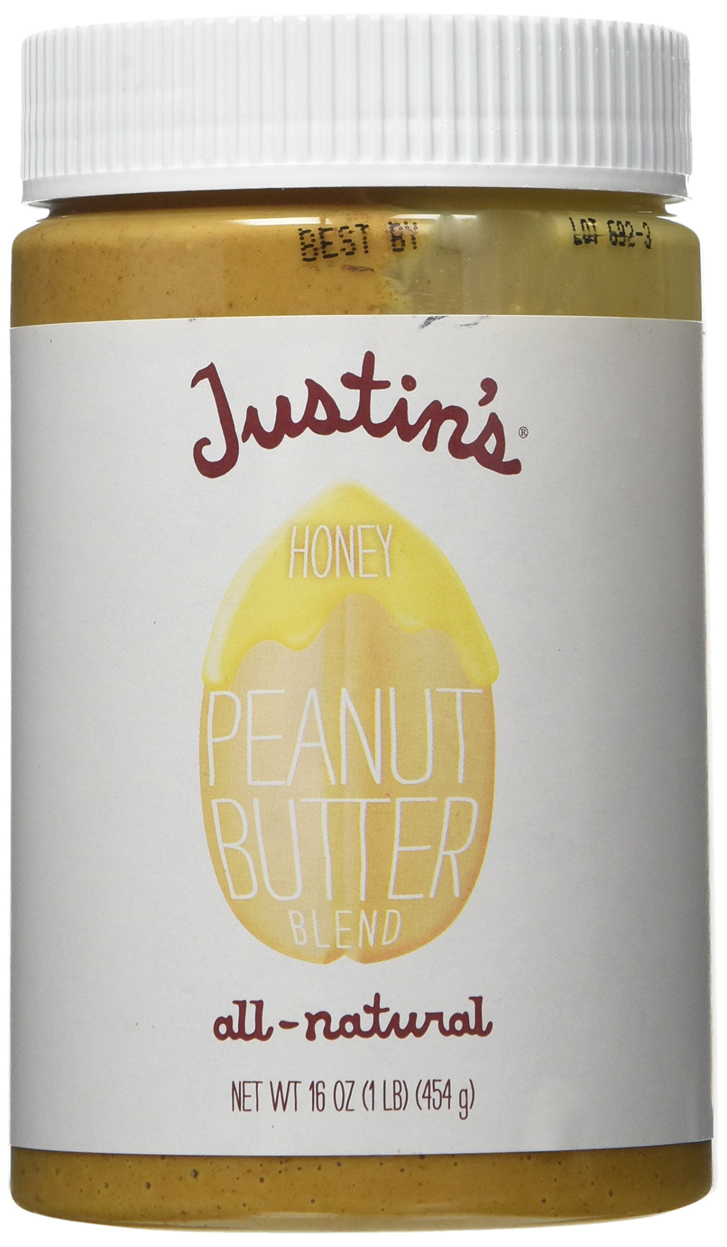 Justins Honey Peanut Butter 16Oz (3 Pack)