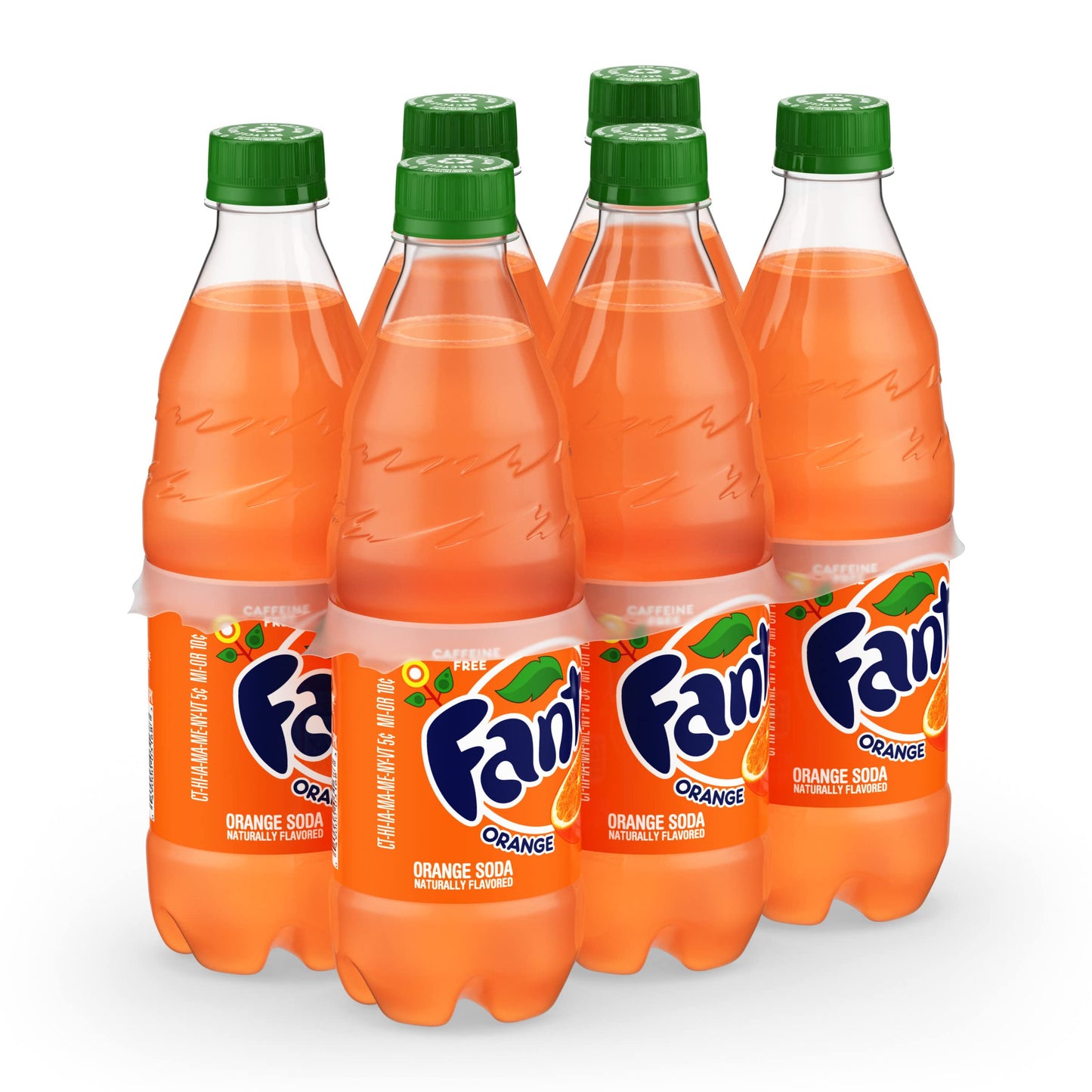 Fanta Orange Soda Soft Drink, 16.9 Fl Oz (Pack of 6), Model 049000031683, Orange