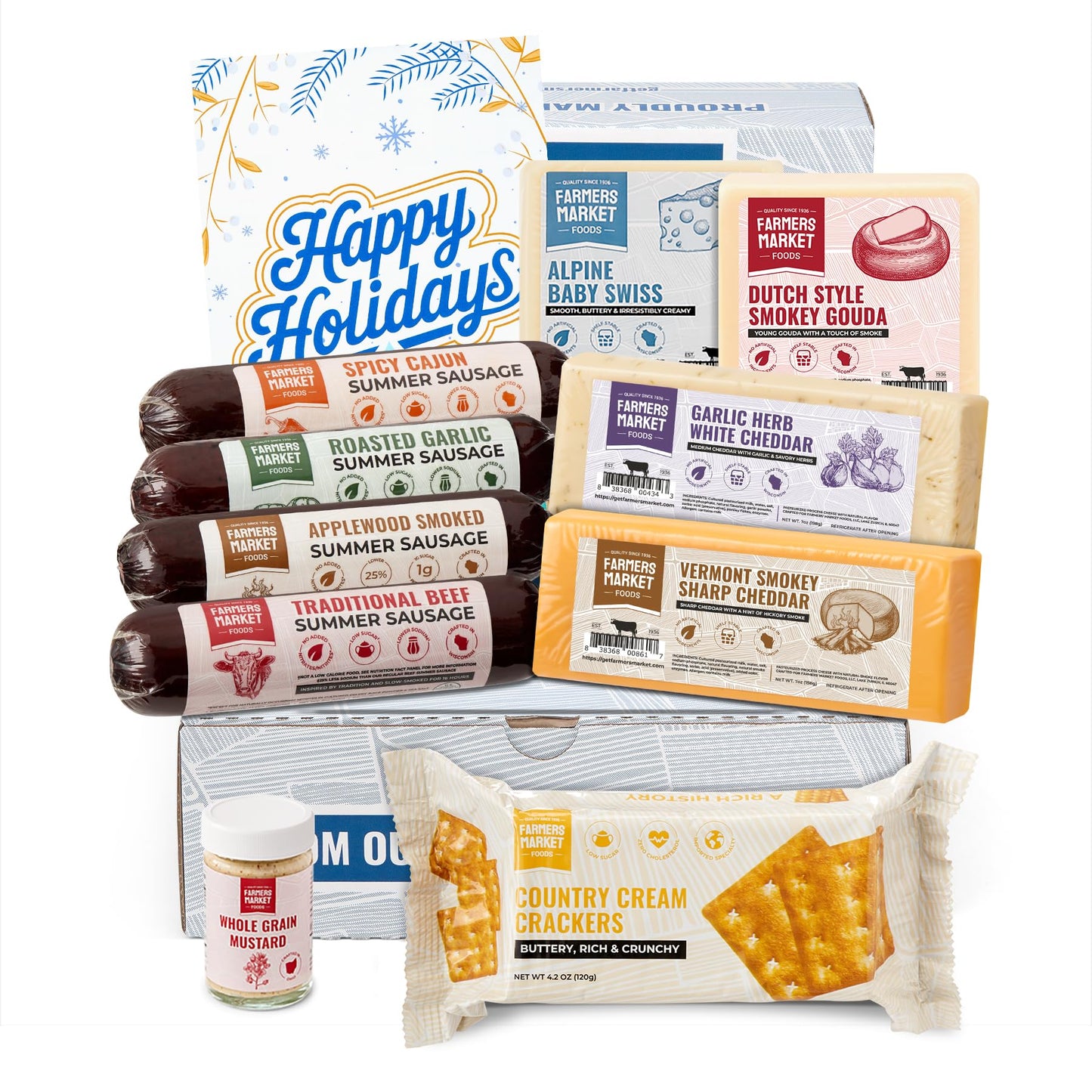 Deli Direct Farmers Market Gift Basket - Gluten Free, Keto, Paleo - 4 Piece Assortment