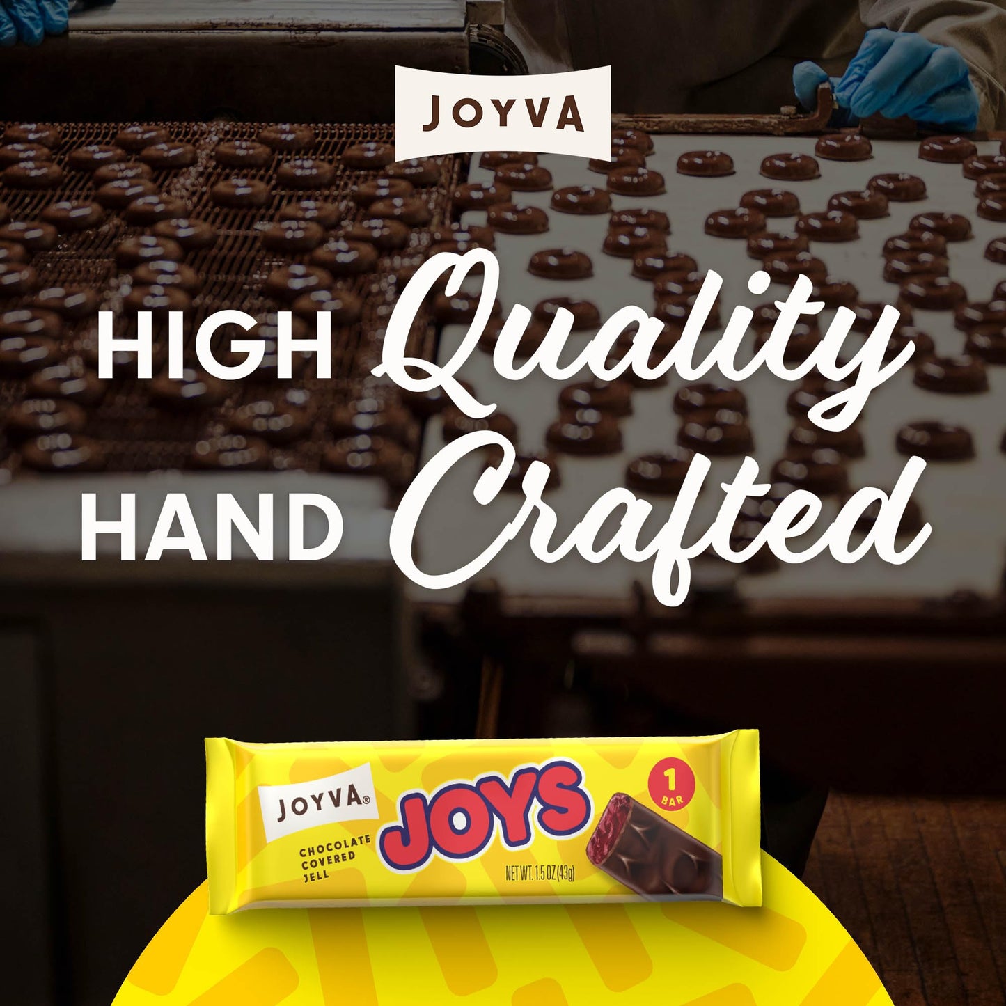 Joyva – Jell Joys | Dark Chocolate-Covered Raspberry Jelly | A Delicious Candy Bar | Vegan, Kosher/Parve, Dairy & Gluten Free | 1.5 Oz (42.5G) – Box Of 36