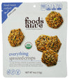 Foods Alive | Organic Everything Sprouted Crisps | 4 oz (6-Pack) Gluten Free Crackers
