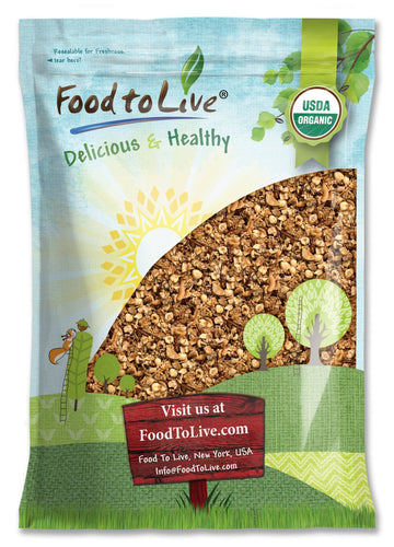 Food to Live Organic Golden Crunchy Granola, Small Batch, 6 Pounds, Contains Hazelnuts, Pecans, Almonds, Coconut, Flax & Sunflower Seeds
