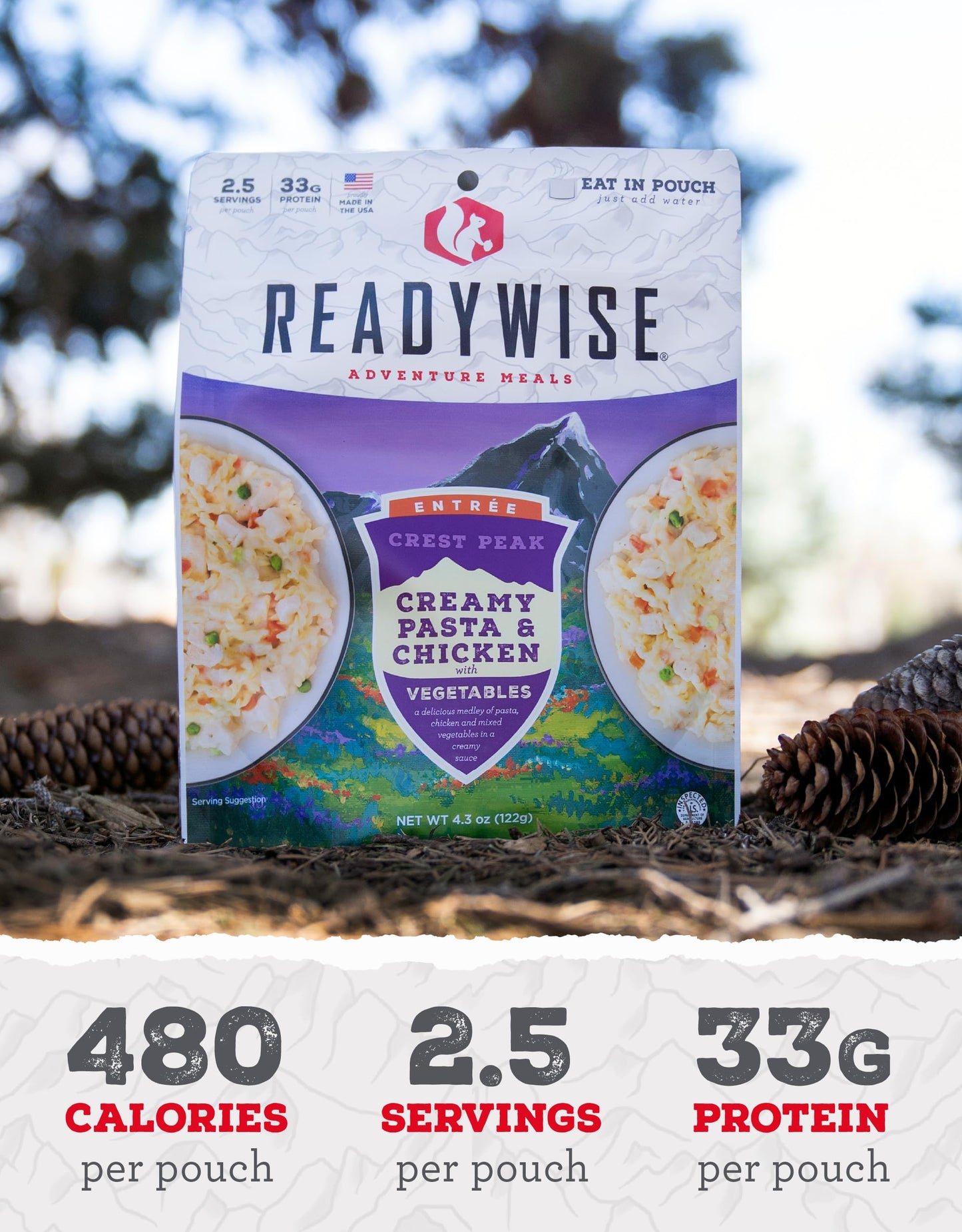 Wise Foods Outdoor Creamy Pasta&Vegetables W/Chicken