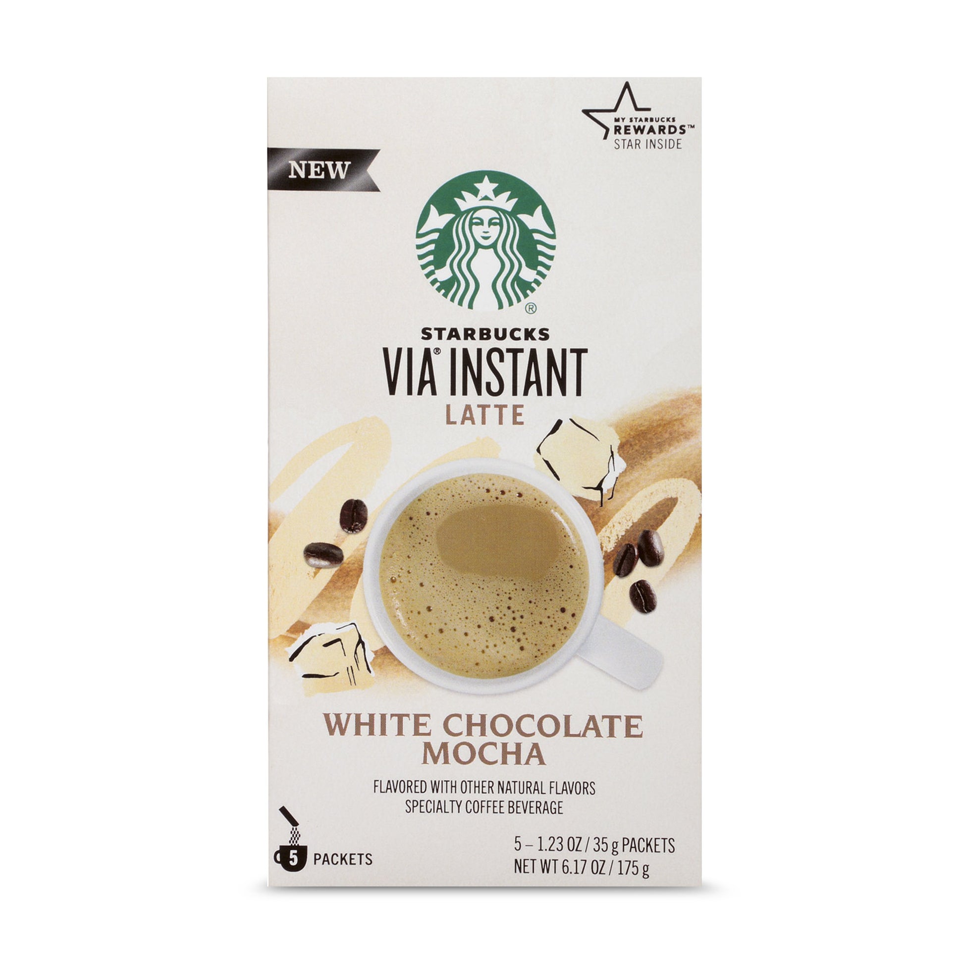 Starbucks Via Instant White Chocolate Mocha Latte (1 Box Of 5 Packets)