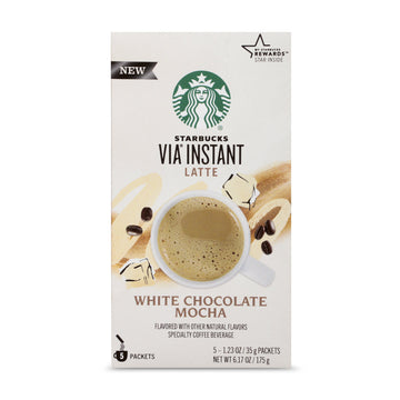 Starbucks Via Instant White Chocolate Mocha Latte (1 Box Of 5 Packets)