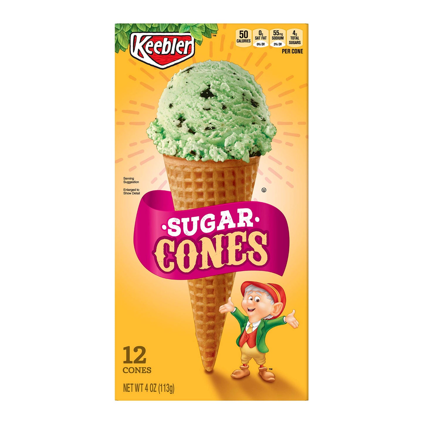 Keebler 12-Count SUGAR CONES 4oz (3 Pack)
