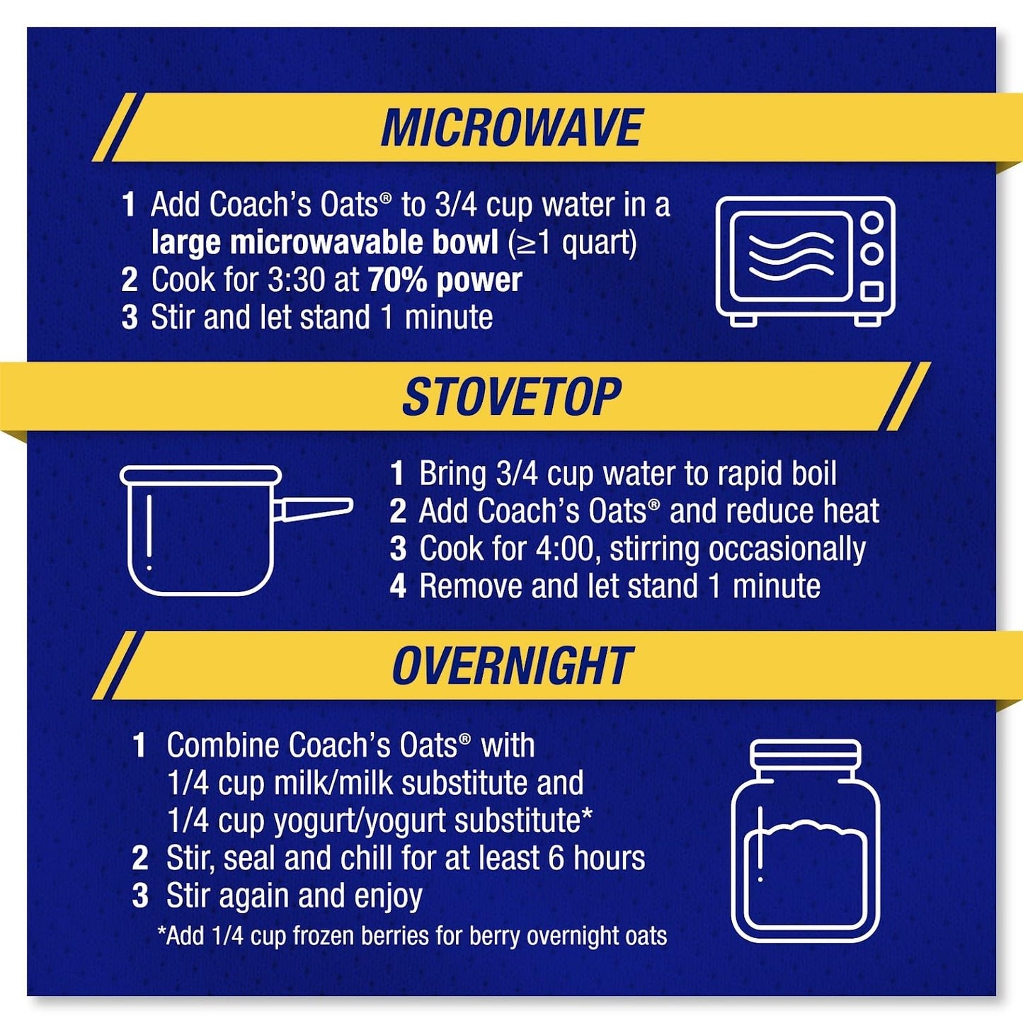 Coach's Oats Whole Grain Oatmeal 3 lbs (48 oz) Pack of 2 | Cracked n Toasted Oats | Quick-Cooking, Steel Cut Texture | Heart-Hea