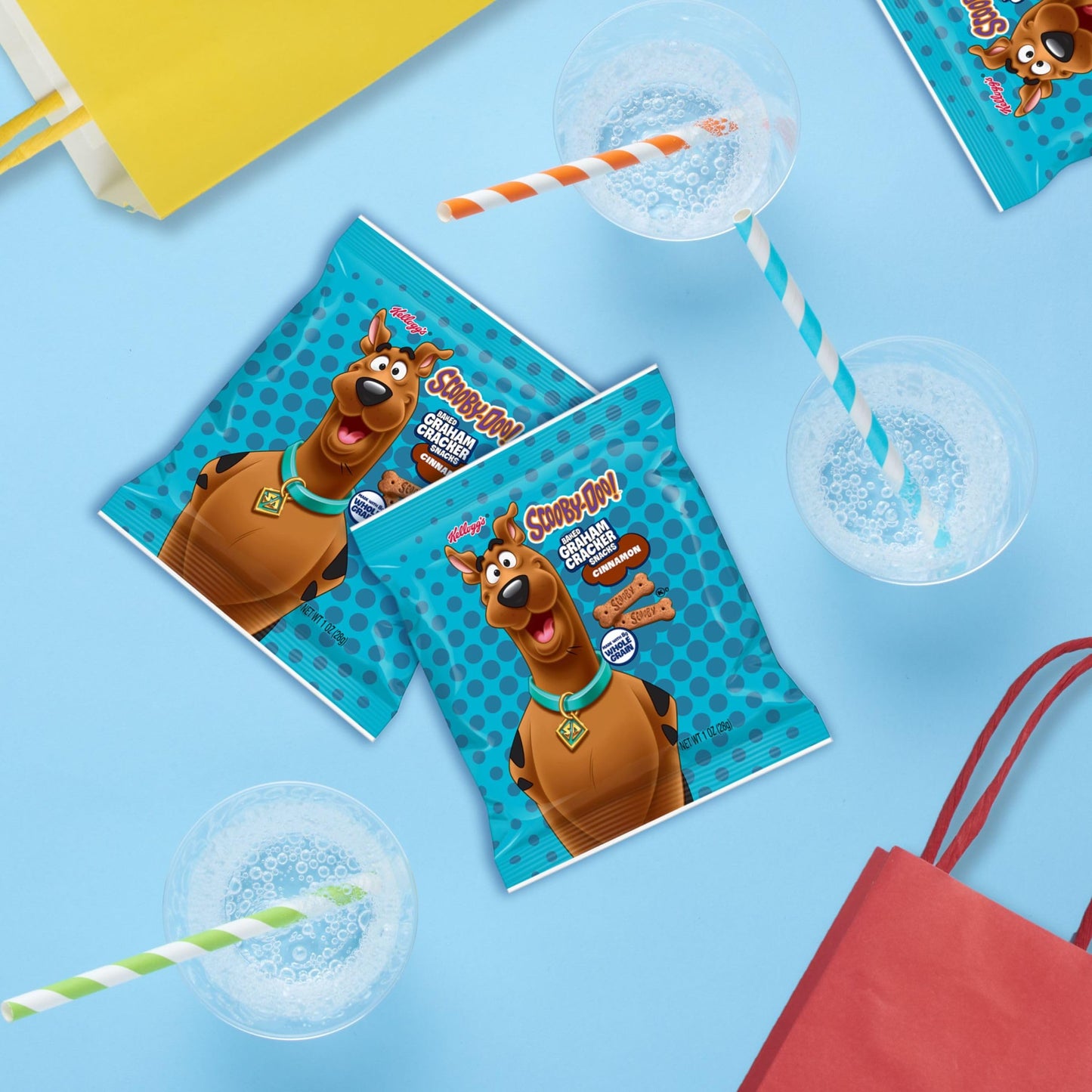 Kellogg'S Scooby-Doo! Baked Graham Cracker Sticks, Lunch Snacks, Snack Crackers, Cinnamon, 12Oz Box (12 Pouches)