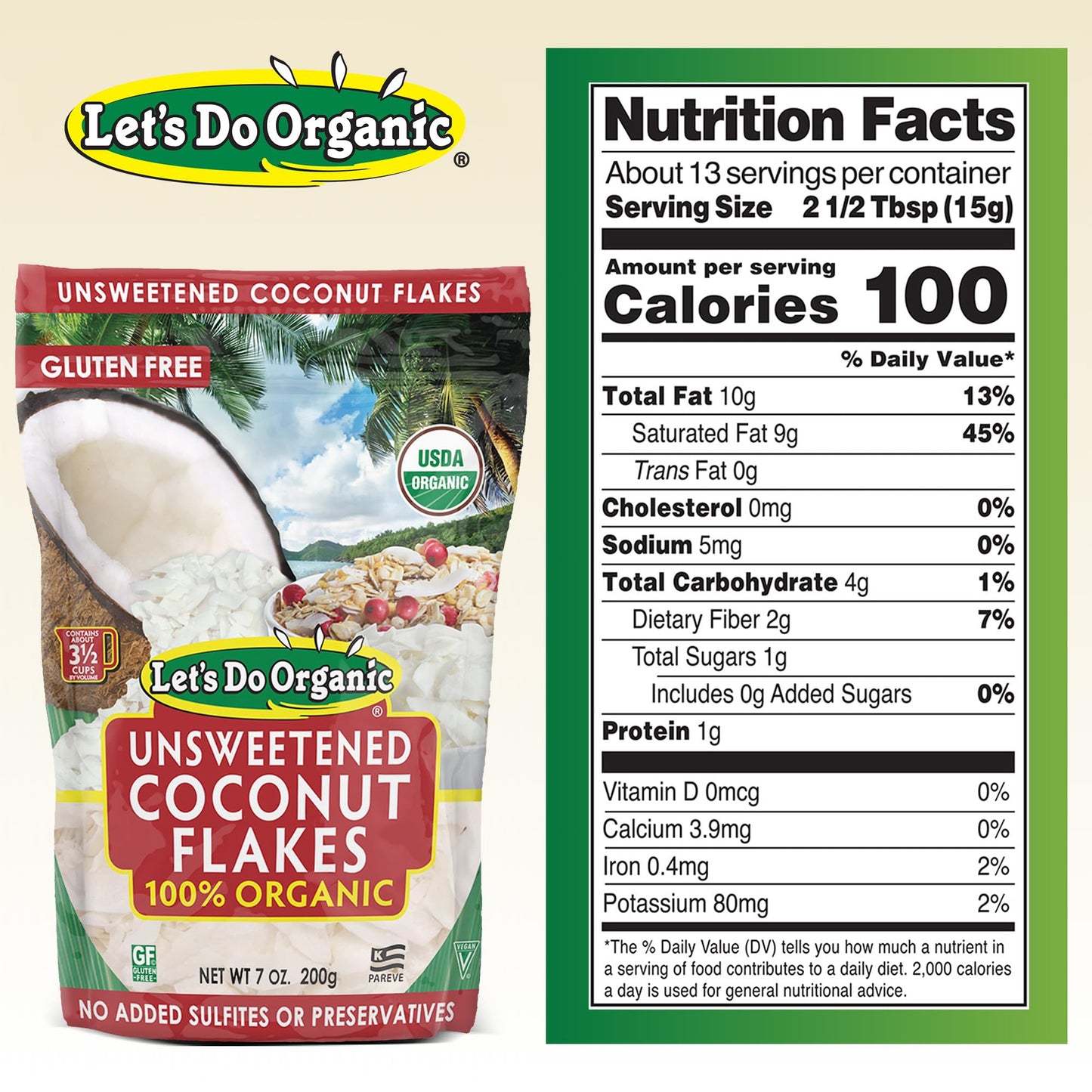 Edward & Sons Lets Do Organics: Organic Coconut Flakes, 7 Oz (3 Pack)
