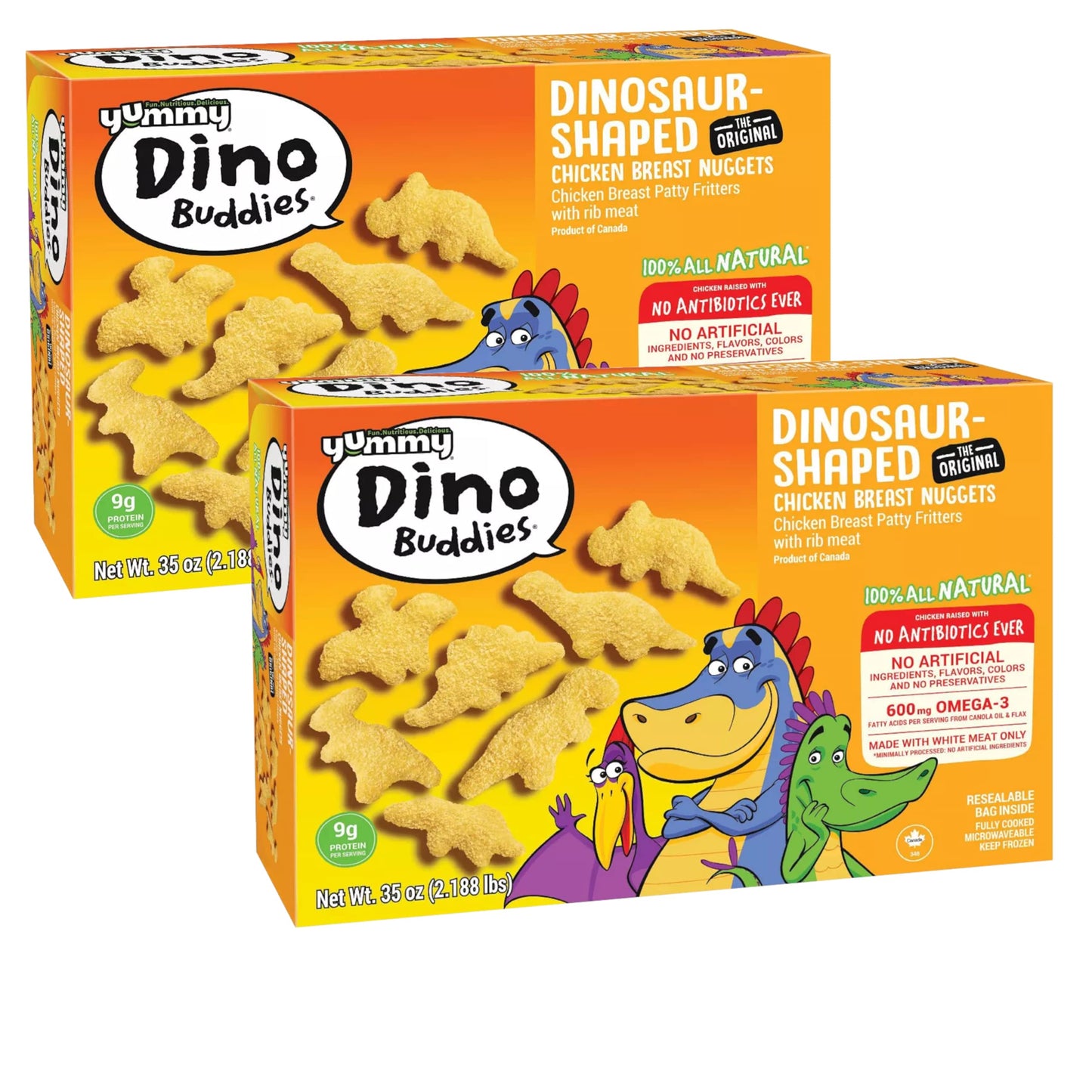 Gourmet Kitchn Frozen Chicken Breast Nuggets, Omega 3, No Preservatives, 70oz (2 Boxes, 35oz each)