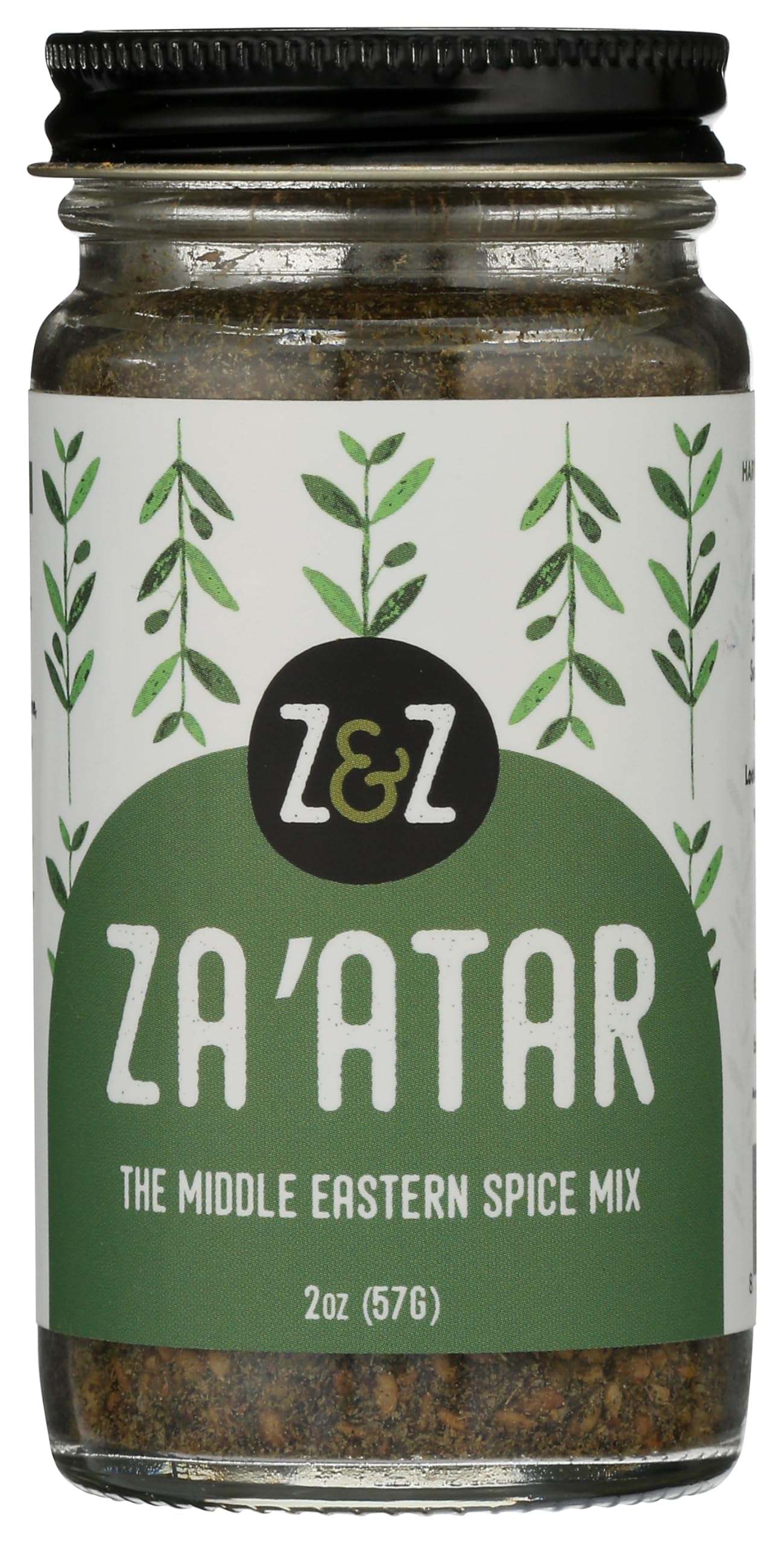 Z&Z Zaatar Spice Blend with Sumac & Toasted Sesame Seeds, 2 Oz - Savory & Tangy Seasoning for Breads, Salads, Chicken, Snacks