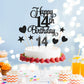 Lecferrarc 14Th Birthday Cake Decorations, 14Th Birthday Candles Cake Numeral Candles And Glitter Happy 14Th Birthday Cake Toppe