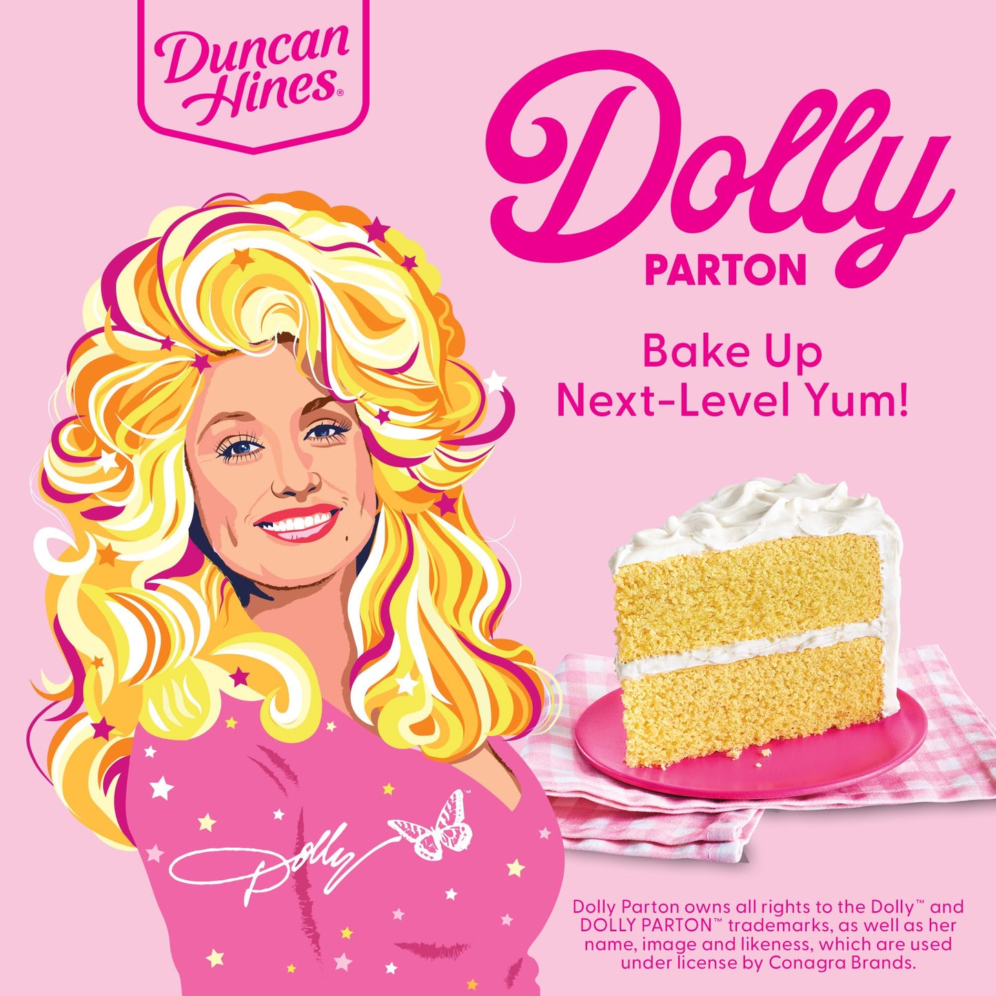 Duncan Hines Dolly Parton'S Favorite Banana Flavored Cake Mix, 15.25 Oz.