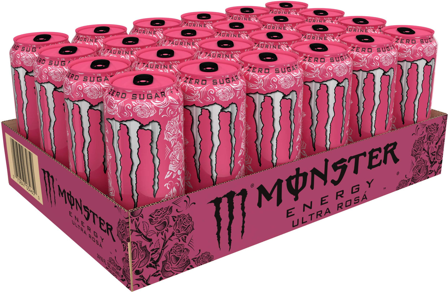 Monster Energy Ultra Rosa Sugar Free Energy Drink, 16 Ounce (Pack of 24), Pink